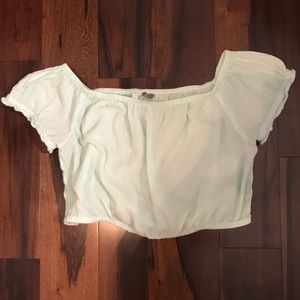 Off the shoulder crop top